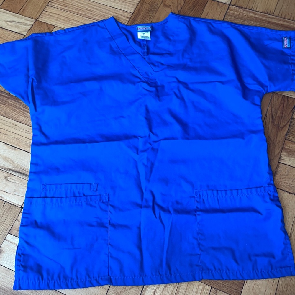 Royal blue Cherokee scrub top size small